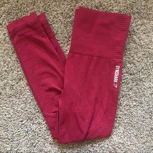 Gymshark “Beet” Red Seamless Leggings